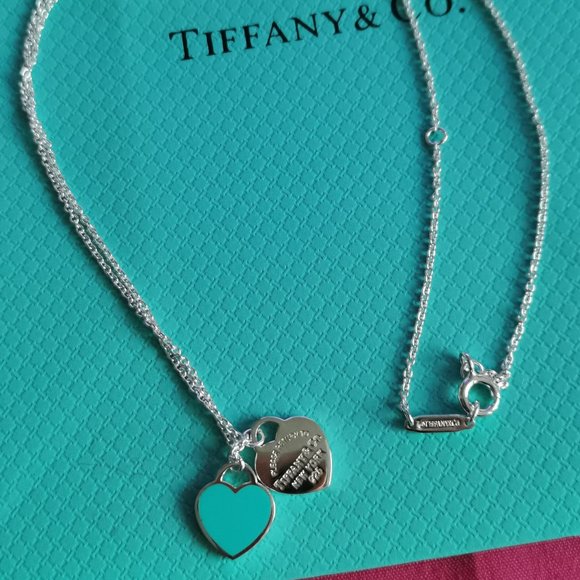 Tiffany & Co Blue Double Heart Return To Tiffany - Picture 3 of 5
